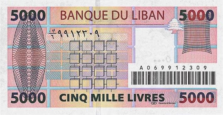 Lebanese Pound Banknote