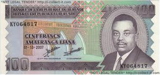 Burundi Franc Banknote