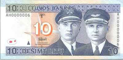 Lithuanian Litas Banknote