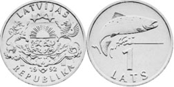 Latvian Lats Coin